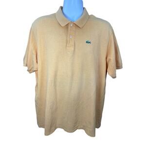 LACOSTE Polo Shirt Mens Short Sleeve Regular Fit Golf Size 9 2XL Salmon Orange